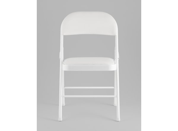 Стул складной GJ-22 белый иск.кожа